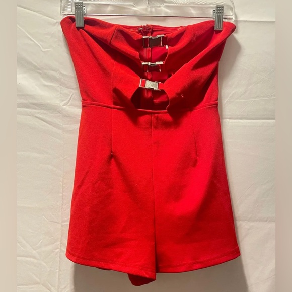 Red superdown romper - Picture 4 of 4